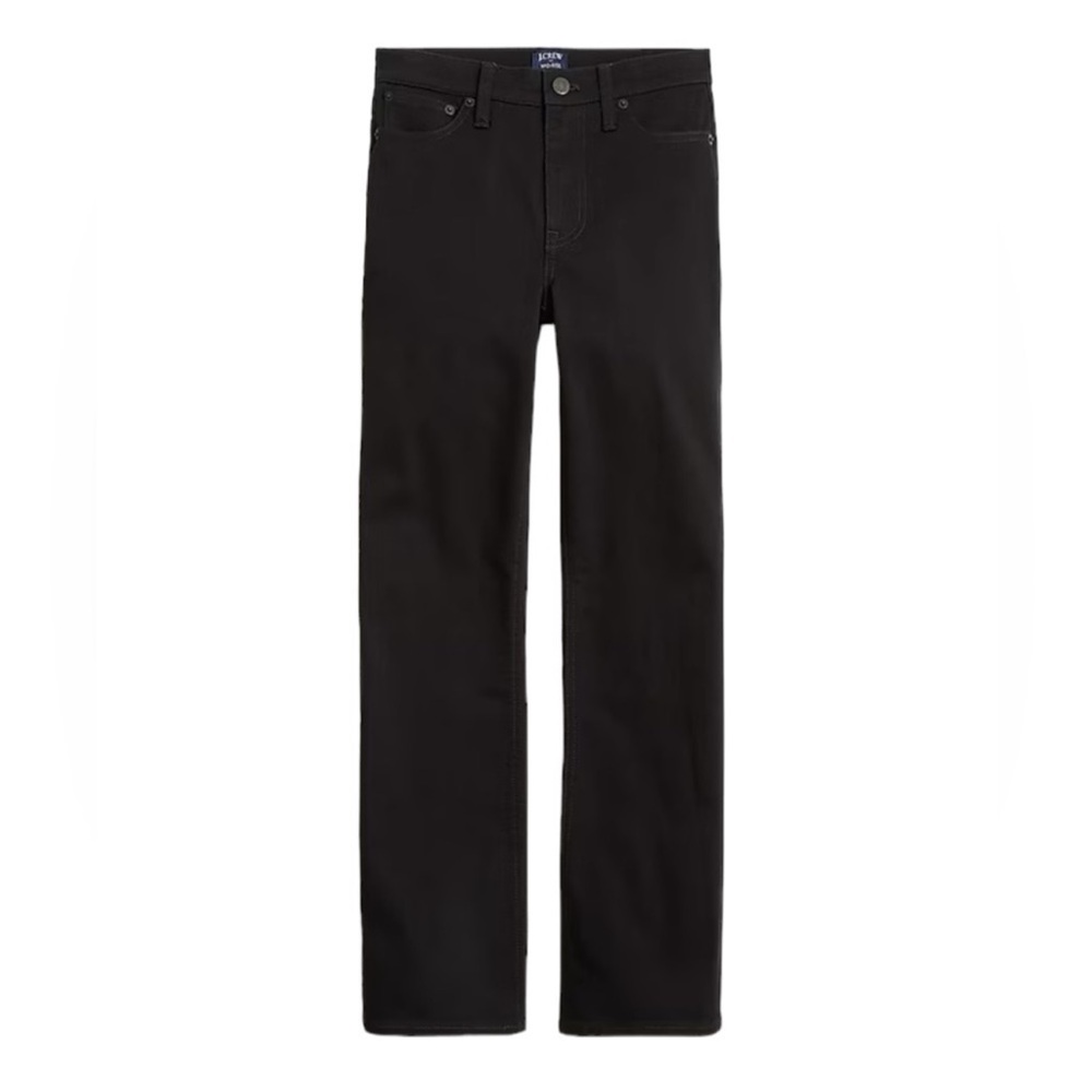 J.Crew Factory Mid-Rise Flare Crop in Black All-Day Stretch